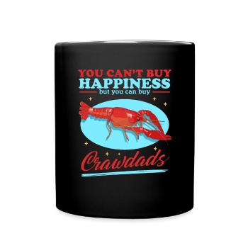 Flusskrebs Edelkrebs Meeresfrüchte Geschenk - Tasse einfarbig - Schwarz - Vorne