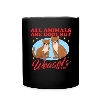 belette souris belette petite belette cadeau - Mug uni - noir - Devant