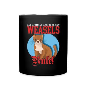 Belette souris belette Hermännchen cadeau - Mug uni - noir - Devant