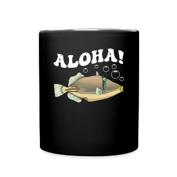 Humuhumunukunukuapua'a Hawaiianischer Riff-Drücker - Tasse einfarbig - Schwarz - Vorne