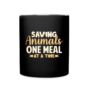 Vegan Vegetarier Design für einen Tofu Fan - Tasse einfarbig - Schwarz - Vorne