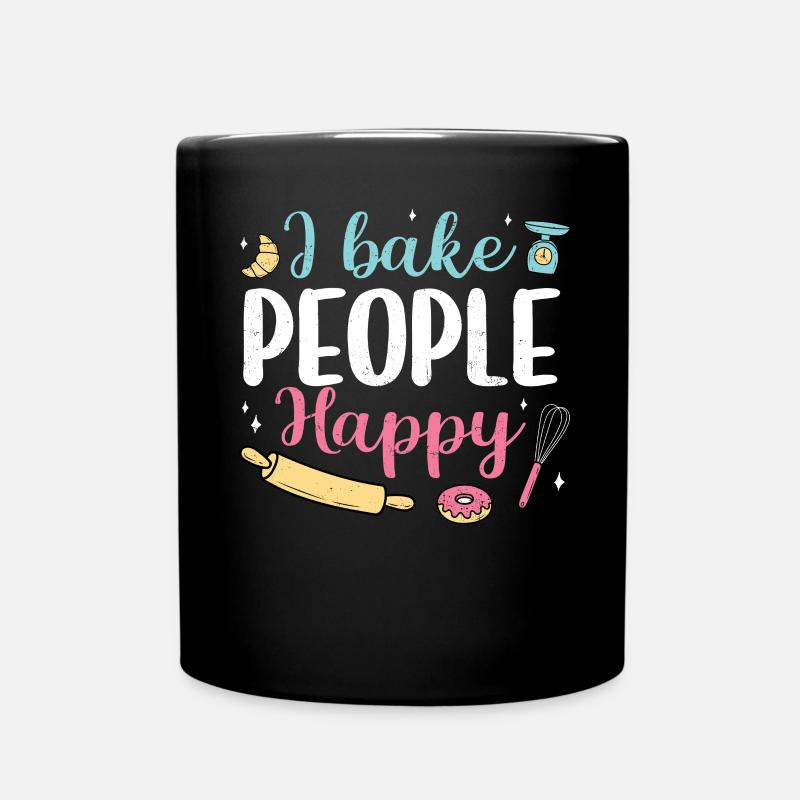 Bäcker - Tasse einfarbig - Schwarz
