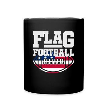 Flag Football America Flag - Full Colour Mug - black - Front