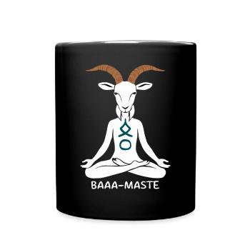 Pose de yoga de chèvre Baaa-Mast détendue - Mug uni - noir - Devant