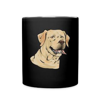 Labrador Retriever jaune - Mug uni - noir - Devant