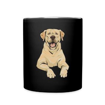 Labrador Retriever jaune - Mug uni - noir - Devant
