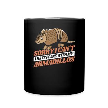 Je ne peux pas avoir de projets avec des tatous fée rose - Mug uni - noir - Devant