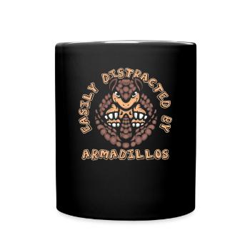 Easily Distracted By Armadillos Pink Fairy Lover - Full Colour Mug - black - Front