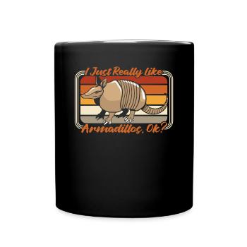 J’aime vraiment les tatous, la fée rose, Cingulata - Mug uni - noir - Devant