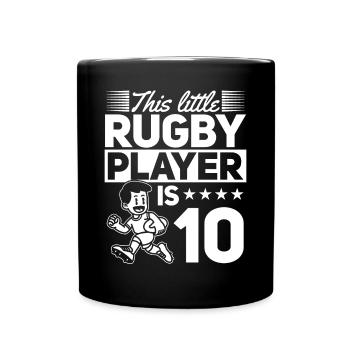 10e anniversaire Joueur de Rugby Enfants Joueur de Rugby - Mug uni - noir - Devant