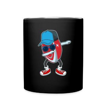 Rugby Ball Rugby Dab Dance Rugby Player - Tasse einfarbig - Schwarz - Vorne