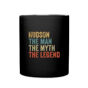 Hudson the man the myth - Tasse einfarbig - Schwarz - Vorne