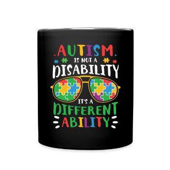 Autismus Awareness Day Autist Geschenk - Tasse einfarbig - Schwarz - Vorne