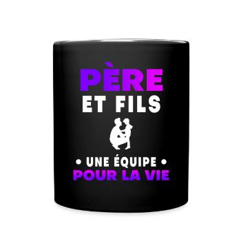 Father Son Father's Day Duo Man Team - Full Colour Mug - black - Front
