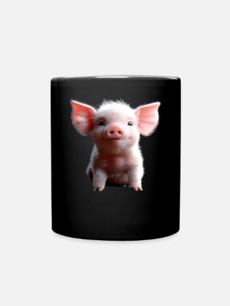 Cochon domestique Cochon Cochon Porcelet Cochon - Mug uni - noir