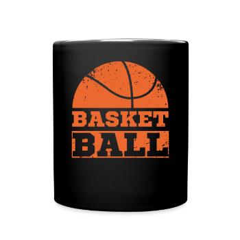 Basketball Basketballer - Tasse einfarbig - Schwarz - Vorne