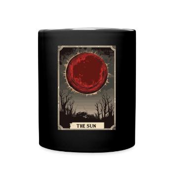 Die Sonne Tarot - Tasse einfarbig - Schwarz - Vorne