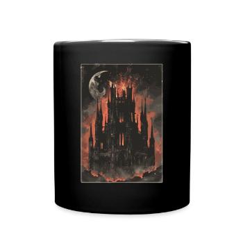 Der Turm Tarot - Tasse einfarbig - Schwarz - Vorne