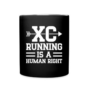 Cross Country Runner Design - XC Coach - Running - Full Colour Mug - black - Front