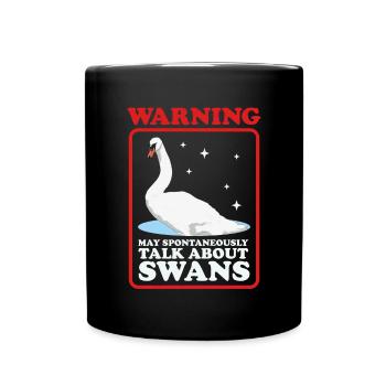 Schwan Schwanenliebhaber Schwäne Geschenk - Tasse einfarbig - Schwarz - Vorne