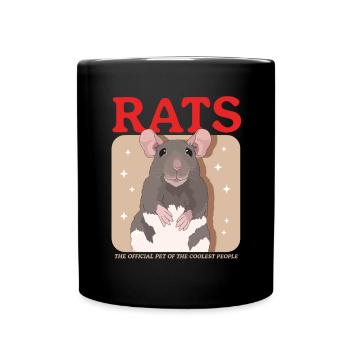 Rats, Rat Owner, Rat Lover Gift - Full Colour Mug - black - Front