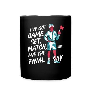Tennis Umpire Ref Sports Game Official Referee - Full Colour Mug - black - Front