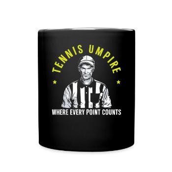 Tennis Umpire Ref Sports Game Official Referee - Full Colour Mug - black - Front