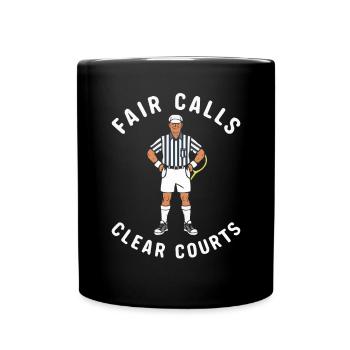 Tennis Umpire Ref Sports Game Official Referee - Full Colour Mug - black - Front