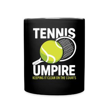 Tennis Umpire Ref Sports Game Official Referee - Full Colour Mug - black - Front