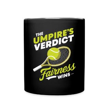 Tennis Umpire Ref Sports Game Official Referee - Full Colour Mug - black - Front