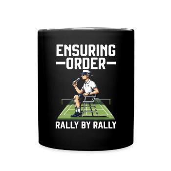 Tennis Umpire Ref Sports Game Official Referee - Full Colour Mug - black - Front