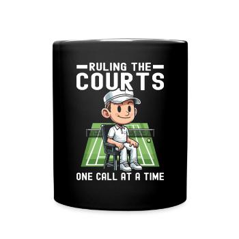 Tennis Umpire Ref Sports Game Official Referee - Full Colour Mug - black - Front