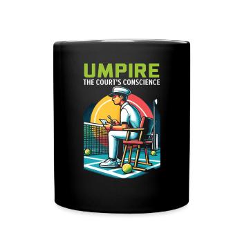 Tennis Umpire Ref Sports Game Official Referee - Full Colour Mug - black - Front