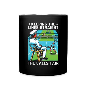 Tennis Umpire Ref Sports Game Official Referee - Full Colour Mug - black - Front