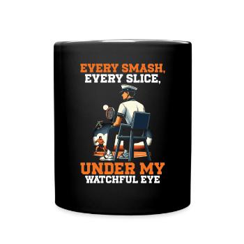 Tennis Umpire Ref Sports Game Official Referee - Full Colour Mug - black - Front