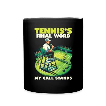 Tennis Umpire Ref Sports Game Official Referee - Full Colour Mug - black - Front