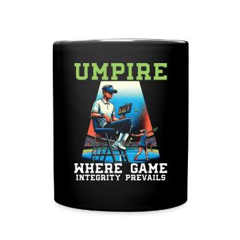 Tennis Umpire Ref Sports Game Official Referee - Full Colour Mug - black - Front