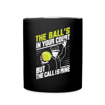 Tennis Umpire Ref Sports Game Official Referee - Full Colour Mug - black - Front