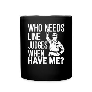 Tennis Umpire Ref Sports Game Official Referee - Full Colour Mug - black - Front