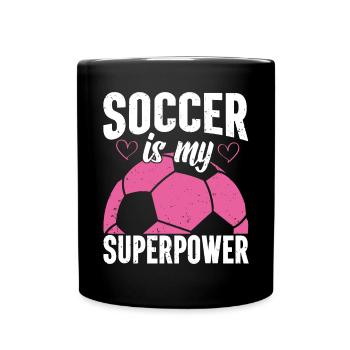 Soccer Girl Teen Soccer Lover Player - Full Colour Mug - black - Front