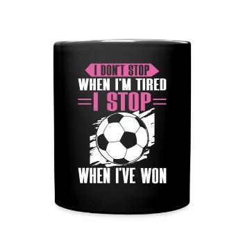 Soccer Girl Teen Soccer Lover Player - Full Colour Mug - black - Front