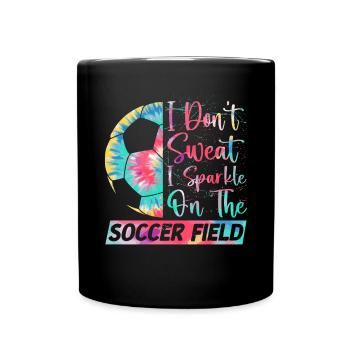 Soccer Girl Teen Soccer Lover Player - Full Colour Mug - black - Front