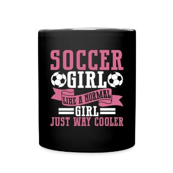 Soccer Girl Teen Soccer Lover Player - Full Colour Mug - black - Front