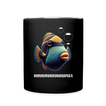 Humuhumunukunukuapua'a Hawaiianischer Riff-Drücker - Tasse einfarbig - Schwarz - Vorne