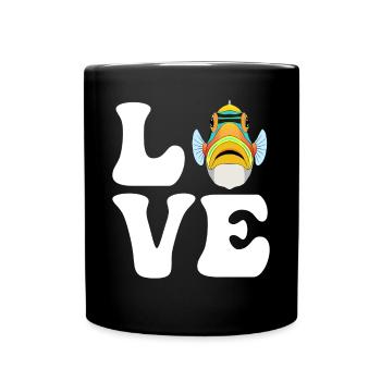 Humuhumunukunukuapua'a Hawaiianischer Riff-Drücker - Tasse einfarbig - Schwarz - Vorne