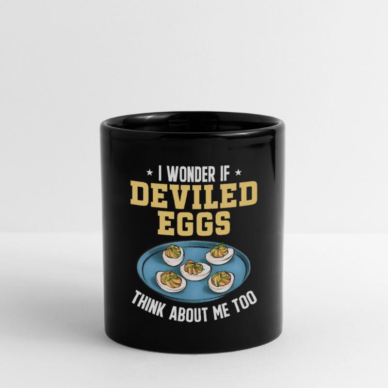 Gefüllte Eier Deviled Eggs Tasse einfarbig