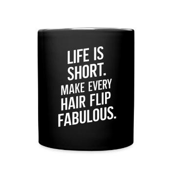 Live short and be fabulous - Full Colour Mug - black - Front