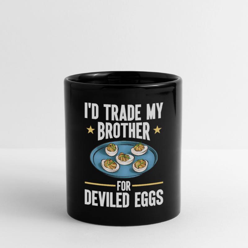 Gefüllte Eier Deviled Eggs Tasse einfarbig