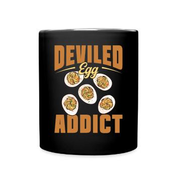 Gefüllte Eier Deviled Eggs - Tasse einfarbig - Schwarz - Vorne