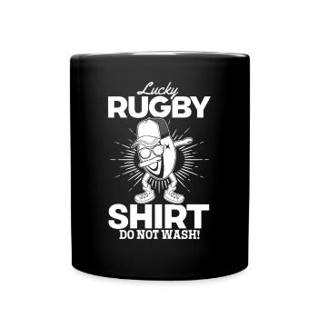 Lucky Rugby Shirt Ne pas laver - Dicton Funny Rugby - Mug uni - noir - Devant